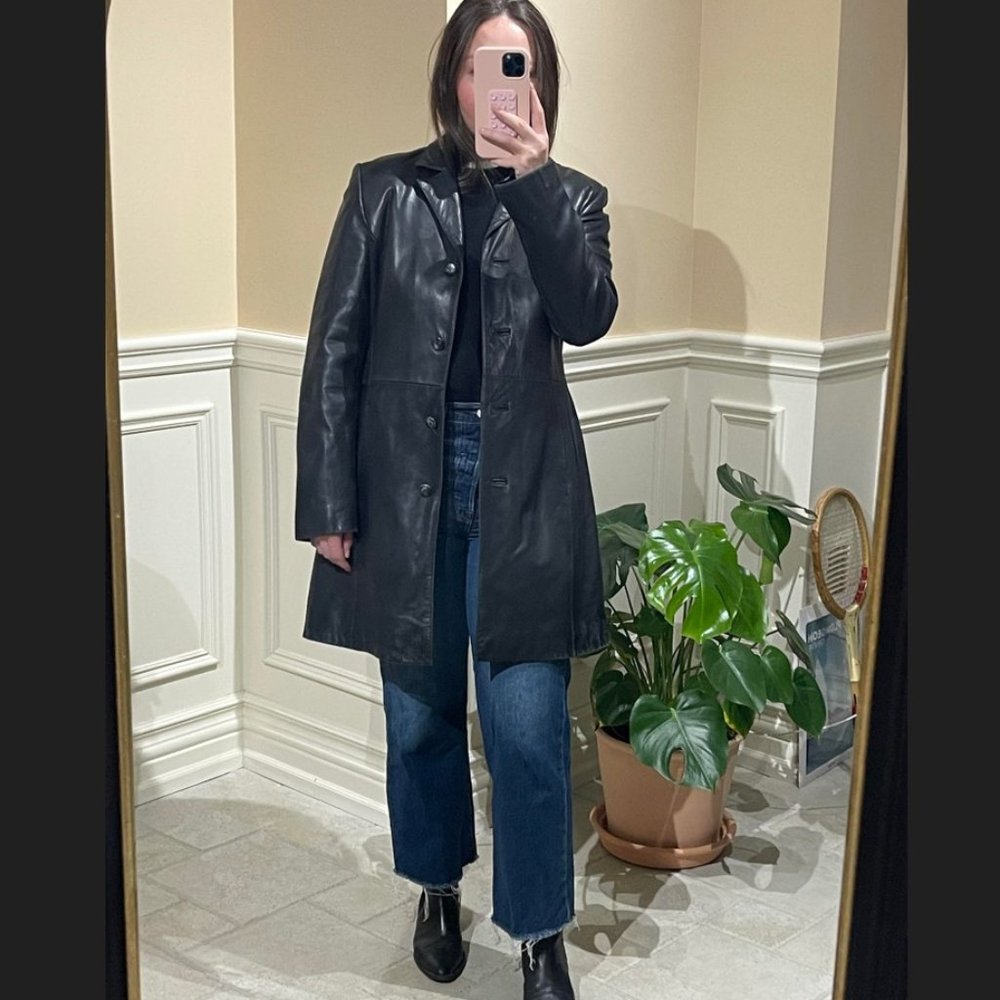 Danier Genuine Long  Leather Coat